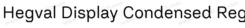 Hegval Display Condensed Regular字体转换